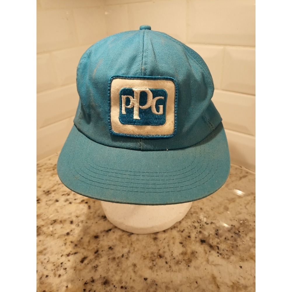 Vintage 80s PPG Paints Patch Mesh Snapback Trucker Hat Cap By Swingster USA #8